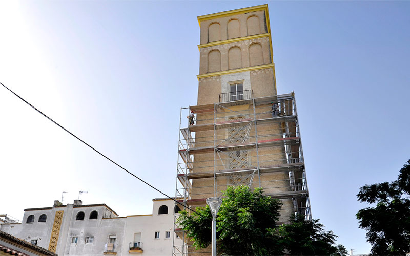 Se invierten 26.000 euros en la rehabilitación de la fachada de la Torre del Agua