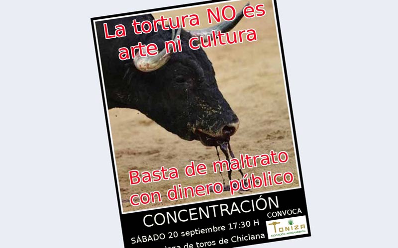 Convocan la “primera” protesta “contra la tauromaquia” en Chiclana coincidiendo con una novillada promovida “con el dinero público”