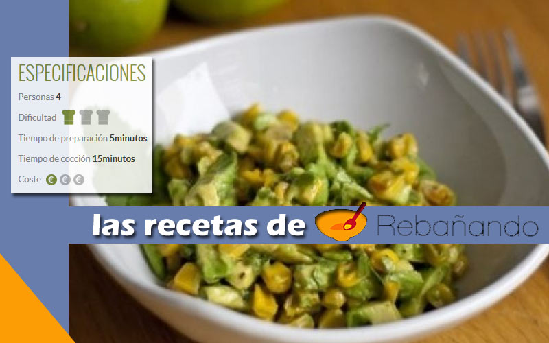 Ensalada de maíz con aguacate