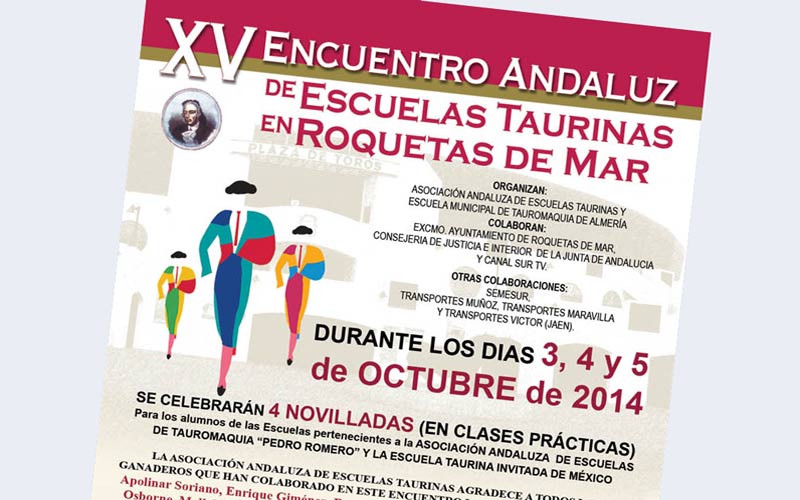 Roquetas de Mar alberga este fin de semana el XV Encuentro Andaluz de Escuelas Taurinas
