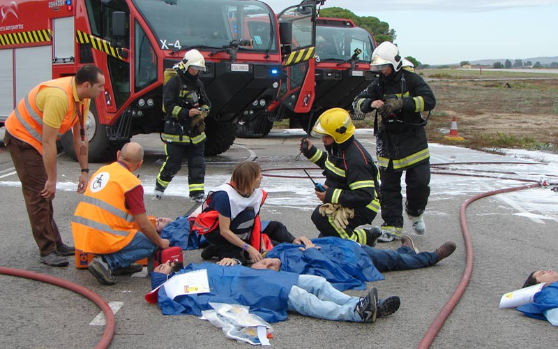 El aeropuerto de Jerez pone a prueba su plan de autoprotección con un simulacro de accidente aéreo