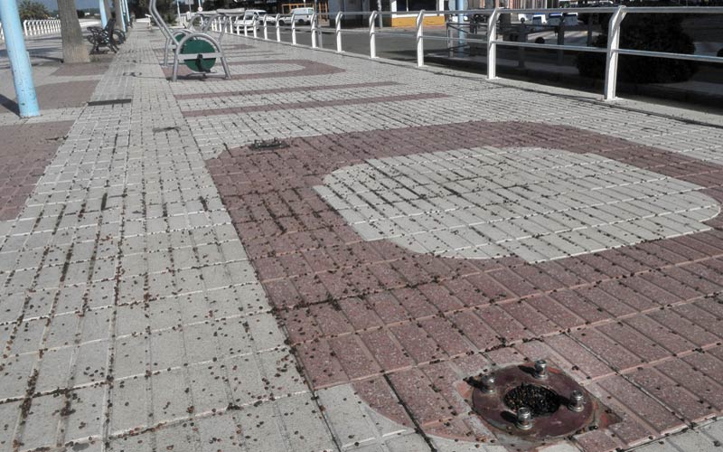Roban dos de los aparatos de gimnasia instalados en pleno paseo marítimo de Valdelagrana