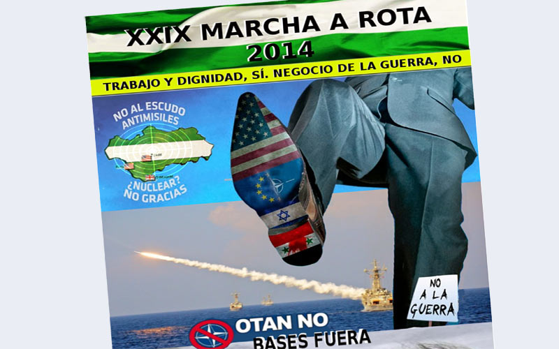 Los convocantes de la XXIX Marcha a Rota recuerdan que la Base no es solución al paro, “nos convierte en más súbditos de una tiranía”
