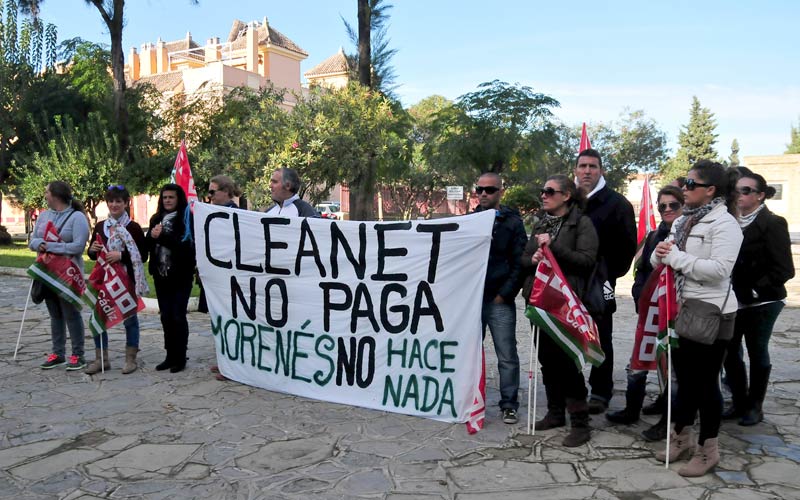 La plantilla de Cleanet en la Base de Rota, en huelga indefinida por los nuevos impagos de esta concesionaria de Defensa