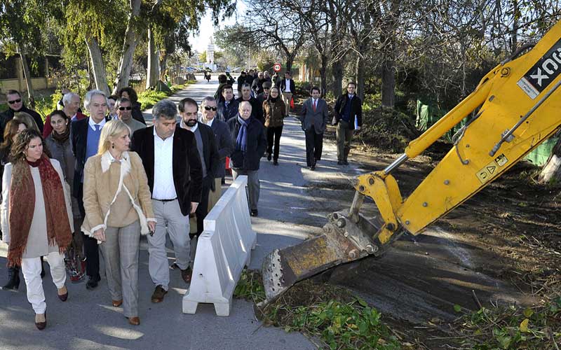 En marcha las obras de los 30 nuevos kilómetros de carriles bici de Jerez, consensuados entre Junta y Ayuntamiento