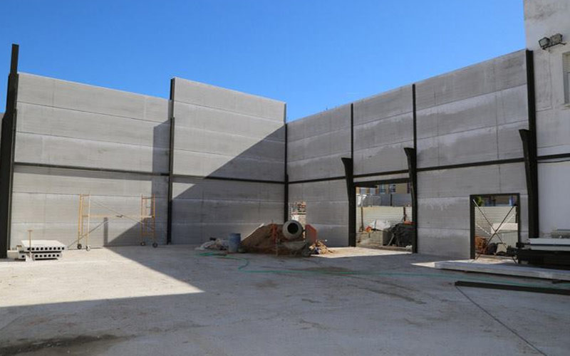 Avanza la obra del pabellón cubierto del colegio San José de Calasanz, que se quiere poner también a disposición de los vecinos