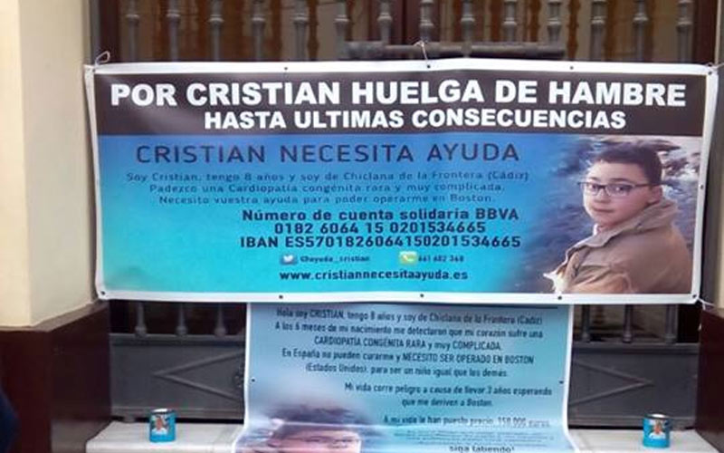 El Ayuntamiento de Chiclana está tramitando la aportación de 12.000 euros a la causa de Cristian
