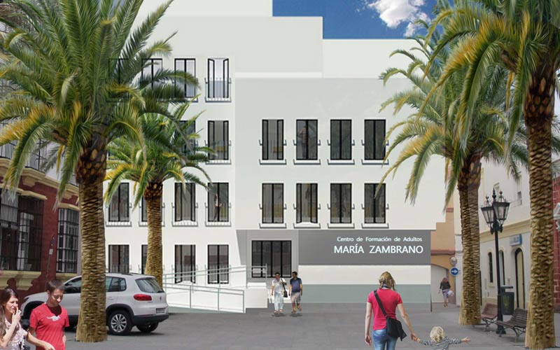 Cavada (PSOE) dibuja el nuevo centro de educación de adultos en el edificio de los Juzgados, donde el PP quiere la Casa de la Juventud