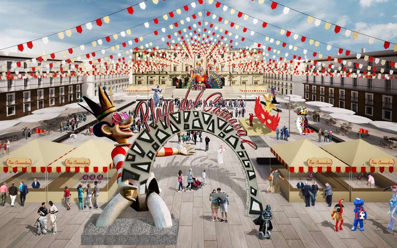 Los socialistas se comprometen a transformar la plaza del Rey isleña en una “gran plaza del carnaval” durante las fiestas