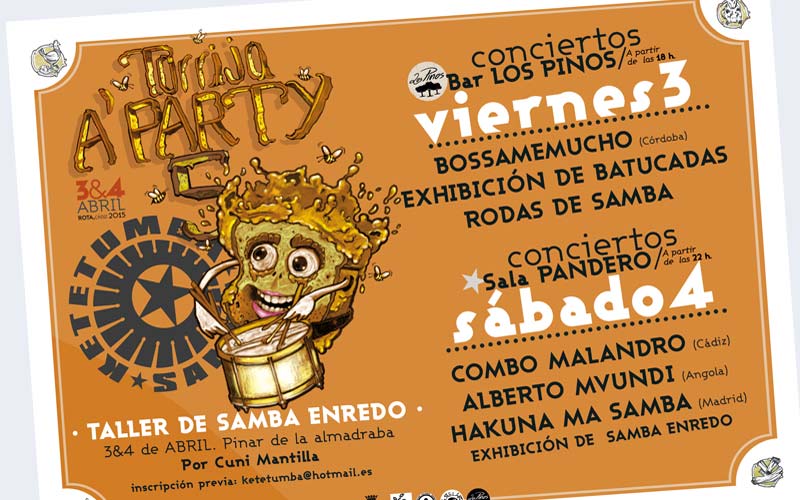 El festival Torrija A’Party cumple cinco años: fiesta brasileña en Rota en plena Semana Santa