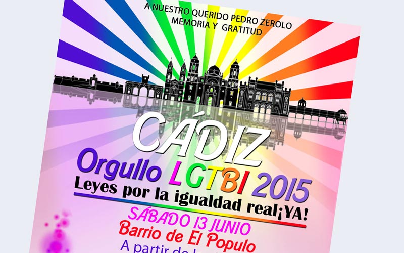 El barrio de El Pópulo, epicentro este sábado de la celebración del día del Orgullo LGTBI de Cádiz, con Pedro Zerolo en el recuerdo