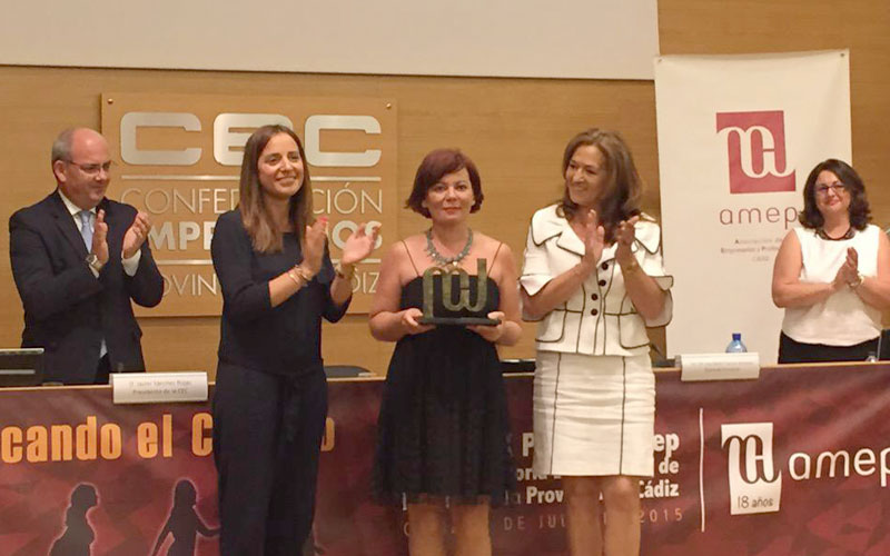 La jerezana Cristina Romero, gerente de Musicry, gana el IX Premio Amep a la Trayectoria Empresarial femenina de la provincia