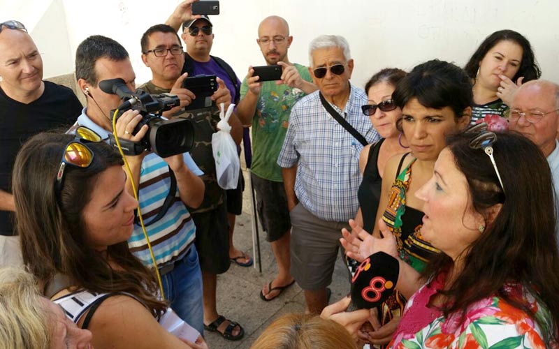 Condena ante la agresión sufrida en Chiclana por una activista de Podemos: “seguiremos protestando por lo que es justo”