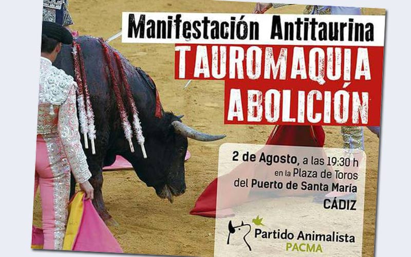 Convocan para este domingo una concentración antitaurina frente a la plaza de toros de El Puerto