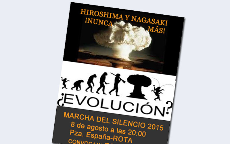 Setenta años después de las bombas atómicas sobre Hiroshima y Nagasaki, Rota acoge una concentración de recuerdo y denuncia