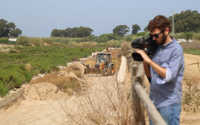 Trabajos de limpieza del arroyo Alcántara, diez años después