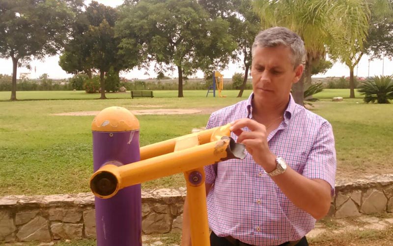 Cano (Ciudadanos) pide que se reemplacen los aparatos de gimnasia en “lamentable estado” del Parque del Oeste
