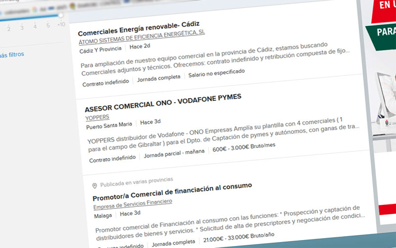 Animan a los jóvenes parados gaditanos a auto-emplearse y a trabajar de comercial, la profesión hoy día más demandada