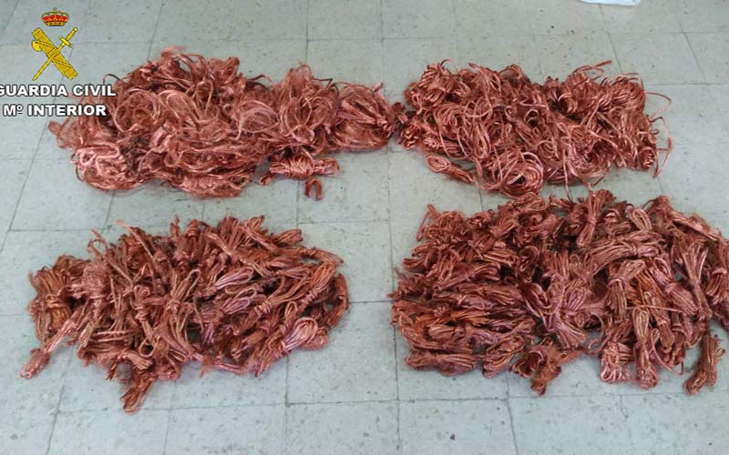 Seis isleños detenidos por el robo de unos 2.500 metros de cable de cobre del futuro tranvía metropolitano