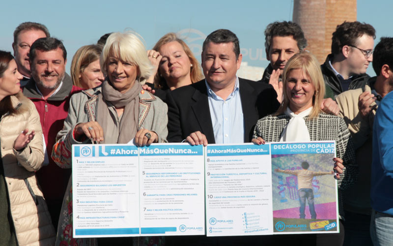 El PP no se corta y promete “propiciar 100.000 empleos” en la provincia de Cádiz en cuatro años si Rajoy gana las generales