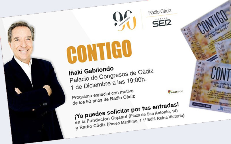 Radio Cádiz “regala” a sus fieles un especial en directo conducido por Iñaki Gabilondo para seguir celebrando su 90 aniversario
