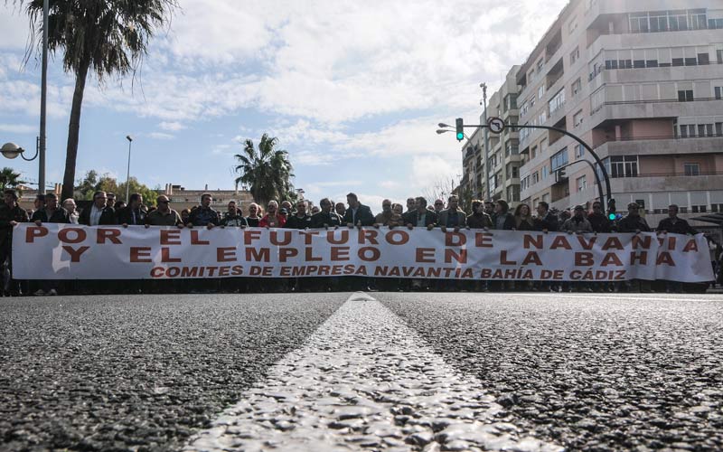 Los astilleros de la Bahía reclaman “futuro”, también en campaña