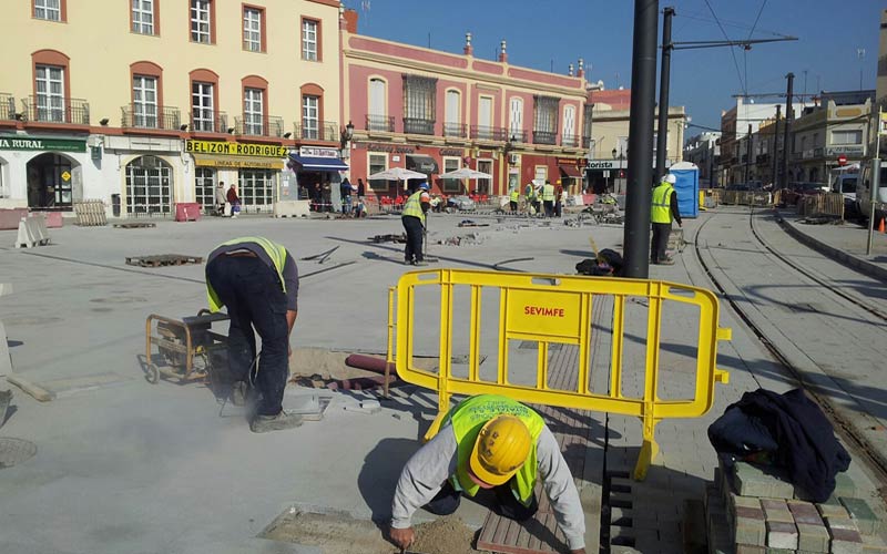 La nueva plaza de Andalucía, al 85% de ejecución