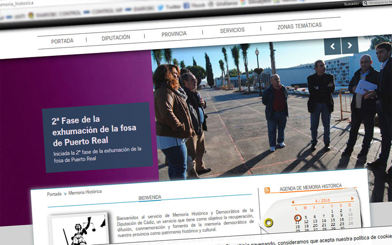 La Diputación de Cádiz crea una “herramienta viva” en su web sobre su recuperada labor en torno a la memoria histórica