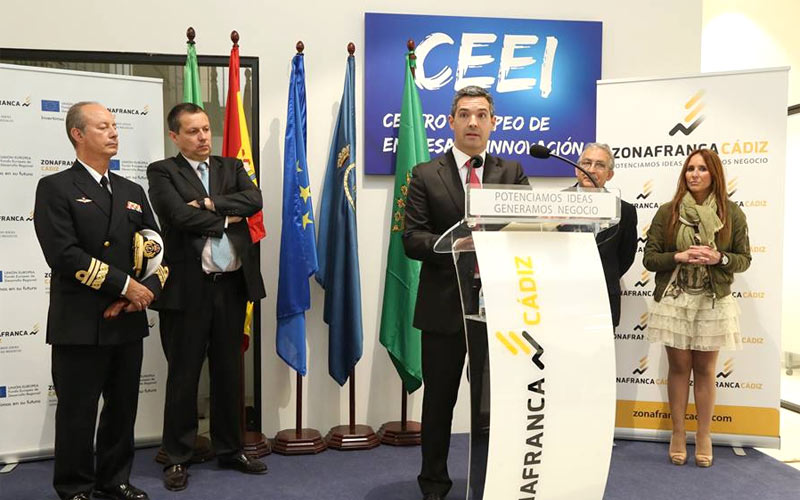 Inaugurado el nuevo vivero de empresas del CEEI Bahía de Cádiz habilitado por la Zona Franca en una de sus naves en Rota