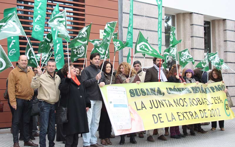 CSIF se movilizará en Cádiz en mayo para exigir a la Junta el abono del 75% pendiente de la extra de 2012 a sus empleados públicos
