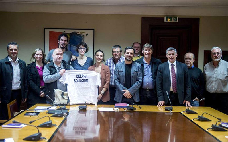 Extrabajadores de Delphi exponen en el Congreso su “dramática” situación, y la de paro y desindustrialización de la Bahía de Cádiz