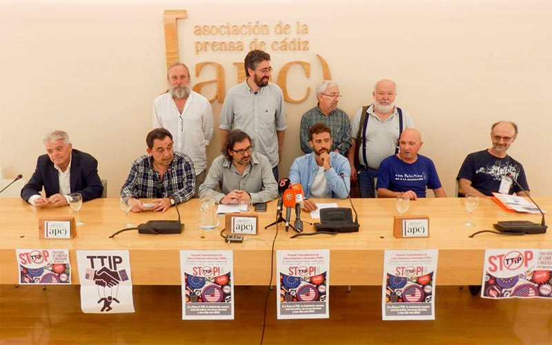 Colectivos diversos crean la Plataforma Cádiz contra el TTIP, tratado comercial entre UE y EEUU que “aumenta la desigualdad mundial”