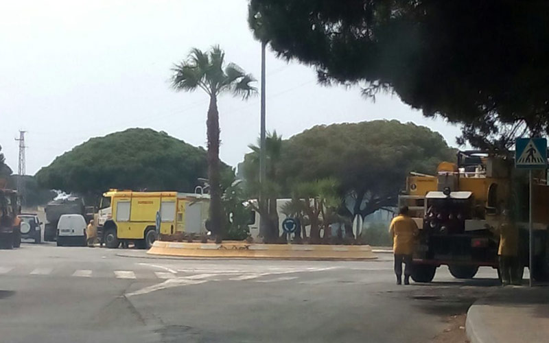 Incendio a lo largo del cauce del arroyo del Carrajolilla