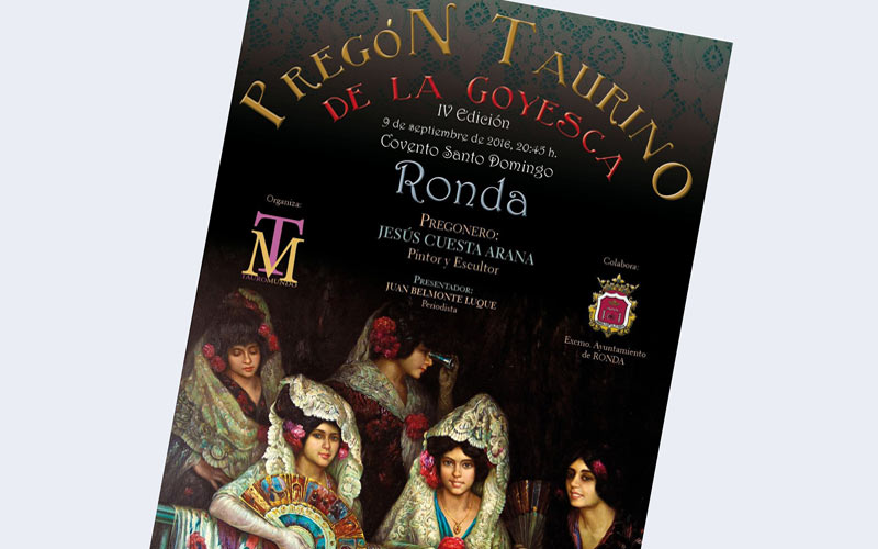 El pregón de la Goyesca, a cargo de Cuesta Arana, ya tiene cartel