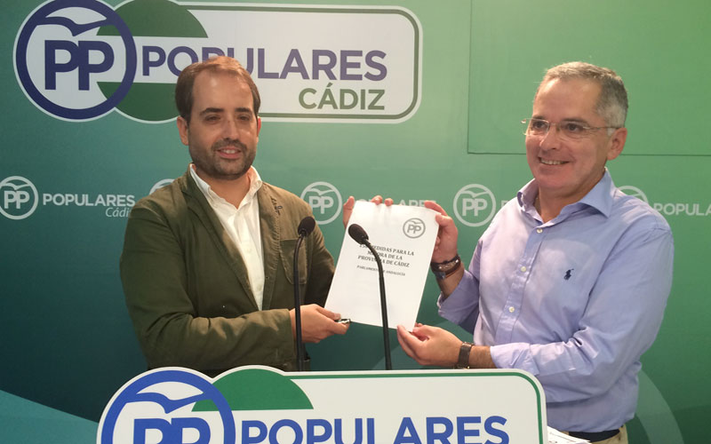 El PP recopila “150 medidas para la mejora de la provincia” para recordar a la Junta sus proyectos “pendientes” con Cádiz