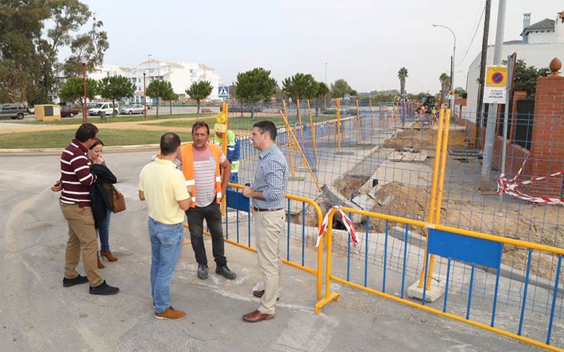 Obras de urbanización en parte de la avenida Príncipes de España