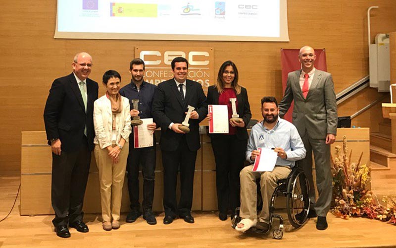 Los VIII Premios UNO a la integración laboral de discapacitados, para las empresas Puertoclean, Auraser 24 y Decathlon Jerez