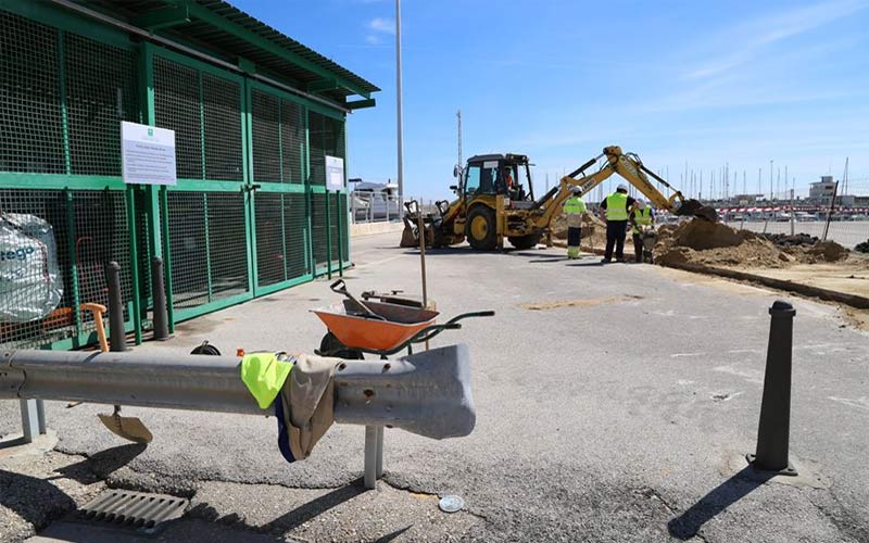El nuevo acceso peatonal al puerto de Rota, ya en obras, mejorará su integración con la ciudad