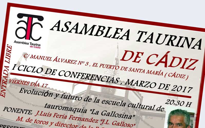 Primer ciclo de conferencias de la Asamblea Taurina de Cádiz