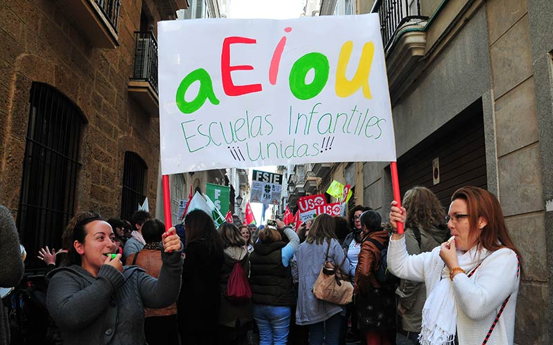 Protestas por el nuevo modelo de ayudas al primer ciclo de Infantil que “permitirá más plazas” en unas 200 guarderías gaditanas