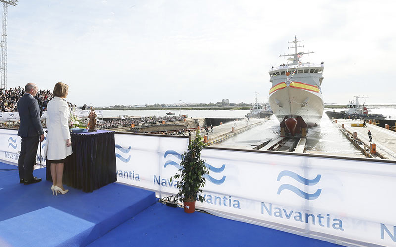 Botado el quinto BAM ‘gaditano’ para la Armada española