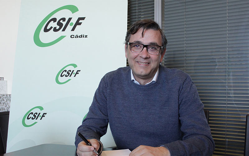 Enrique Estévez releva en la presidencia del CSIF Cádiz a María José Cano, que deja el cargo por motivos personales