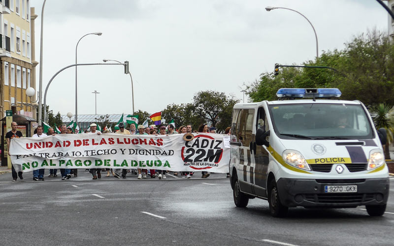 Las Marchas de la Dignidad vuelven a Madrid este 27-M y no fallará la presencia gaditana, exigiendo “pan, trabajo, techo e igualdad”