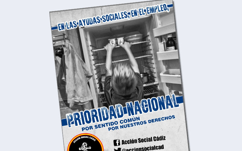 “Cádiz no puede mirar para otro lado ante la actividad xenófoba del colectivo Acción Social”