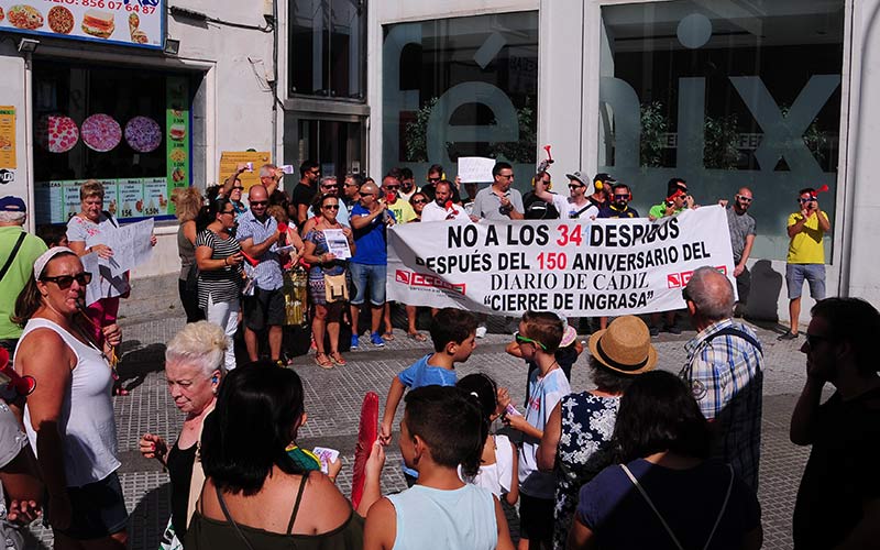 La lucha contra el cierre de Ingrasa no es noticia para el Diario de Cádiz, que dejará en la calle a 34 trabajadores y se ‘irá’ a Sevilla