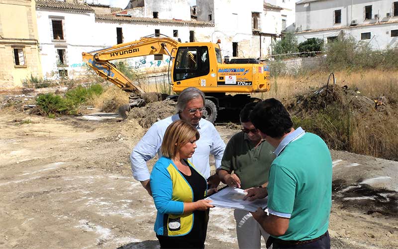 En marcha la obra de reordenación de la abandonada plaza de Belén, que busca ser un revulsivo para la revitalización del centro jerezano