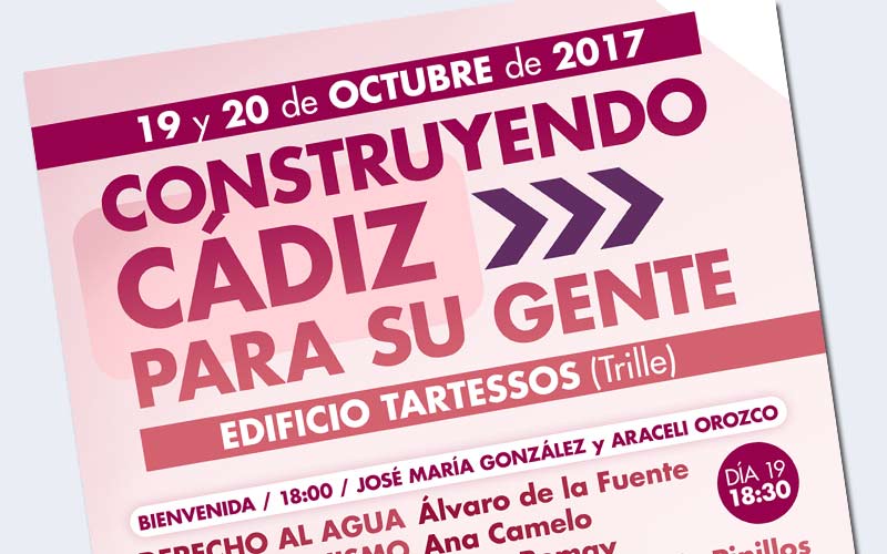 Podemos promueve las jornadas ‘Construyendo Cádiz para su gente’, para la “reflexión colectiva” entre sus concejales y los vecinos