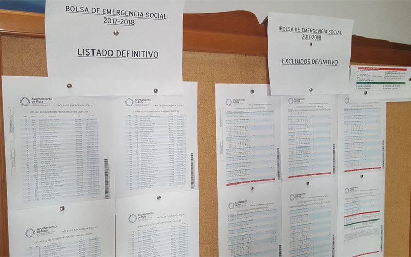 Un total de 209 personas de las más de 330 aspirantes entran en la bolsa de trabajo de emergencia social del Consistorio roteño