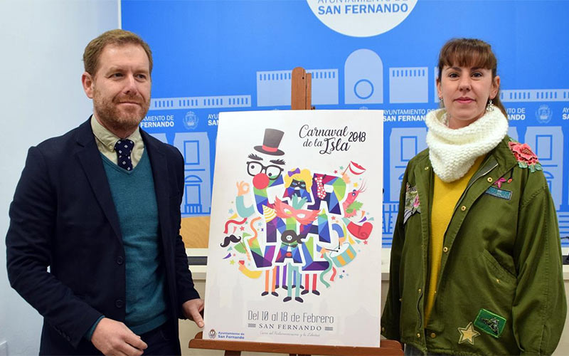 Colorido y sencillez en el cartel del carnaval de La Isla