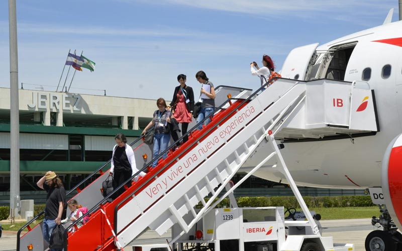 El aeropuerto de Jerez superó los 40.200 usuarios en enero, un 22% más, gracias a una fuerte subida del tráfico nacional